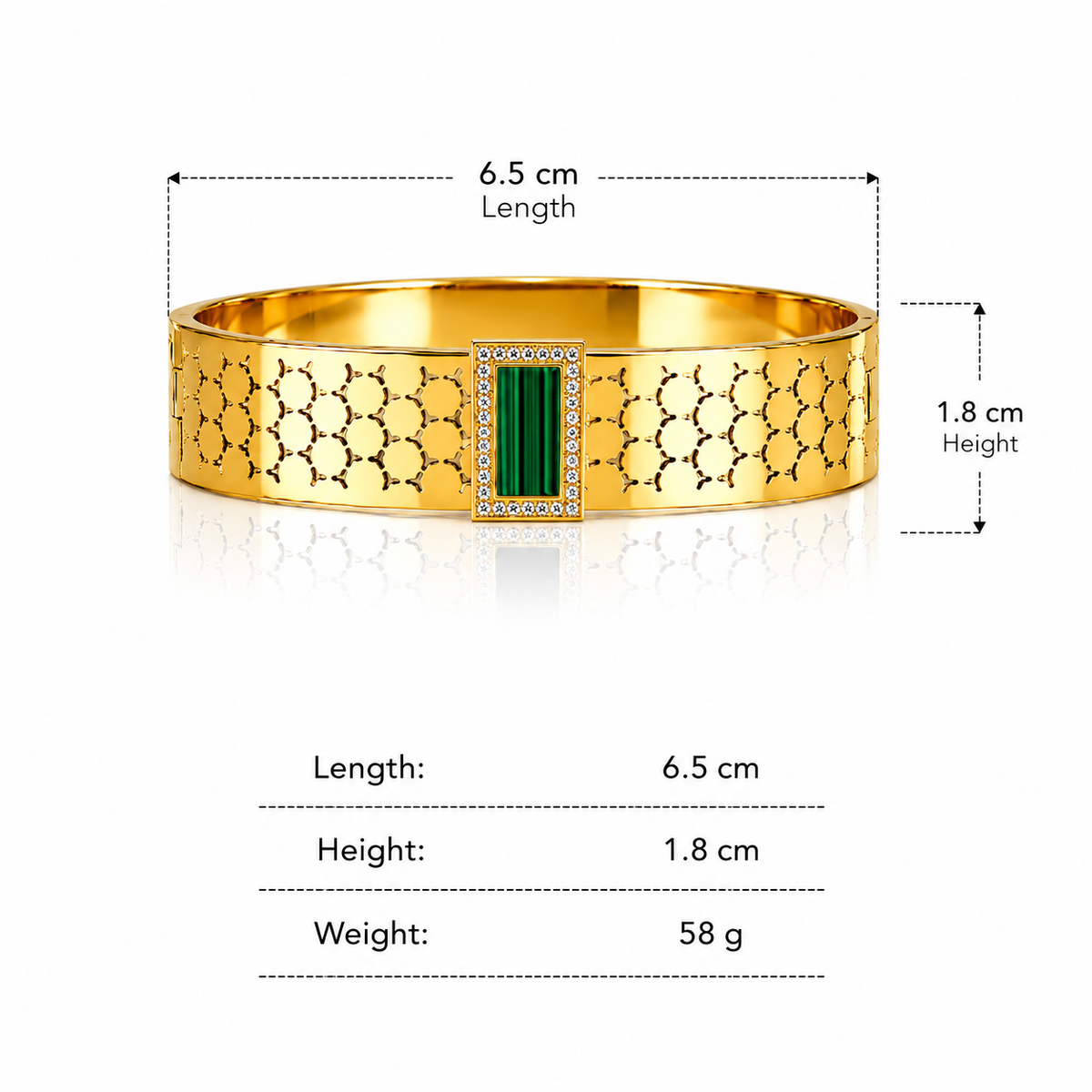 Sunkis Ravella Gold Statement Bangle Waterproof