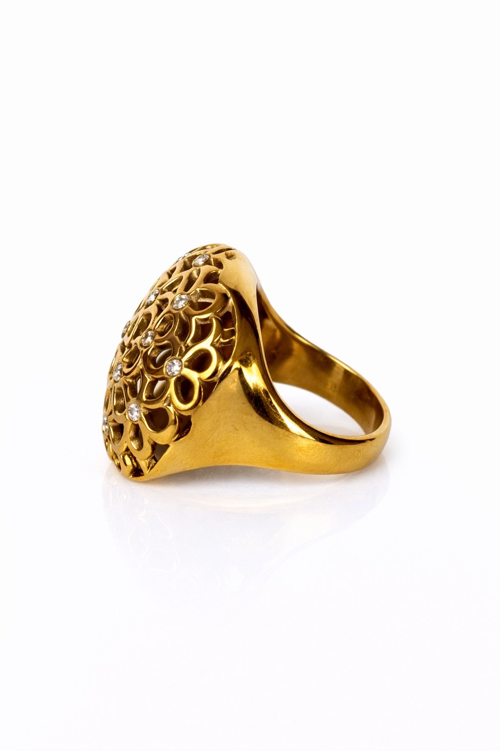 Sunkis Adria Gold Statement Ring Waterproof