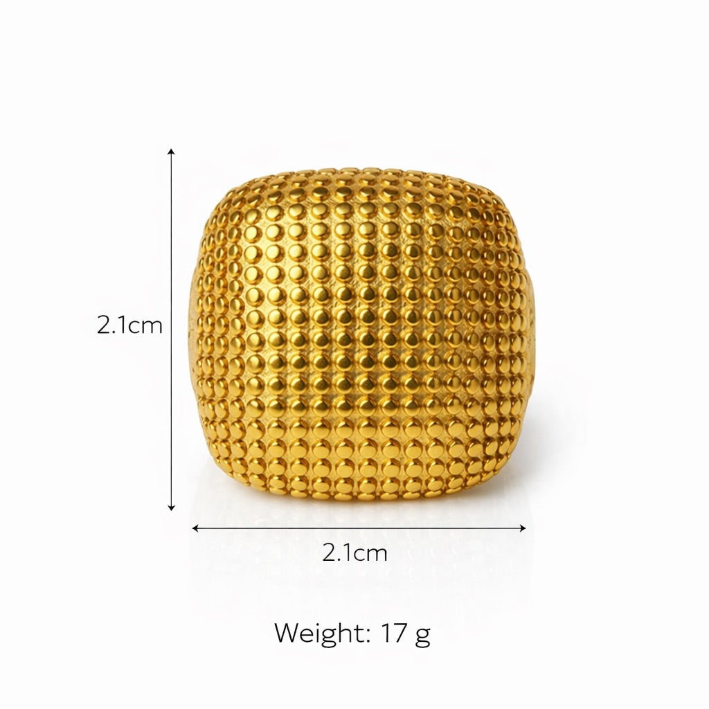 Sunkis Almeria Bold Gold Ring Waterproof