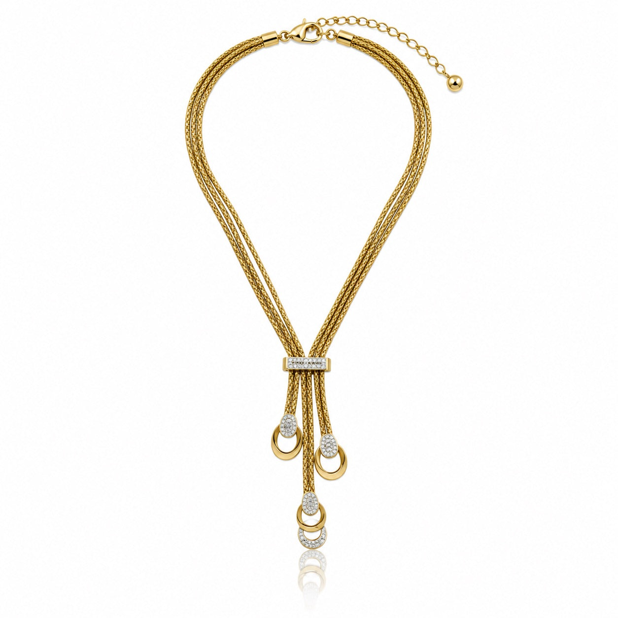 Sunkis Amara Everyday Triple Rope Chain Statement Necklace Waterproof
