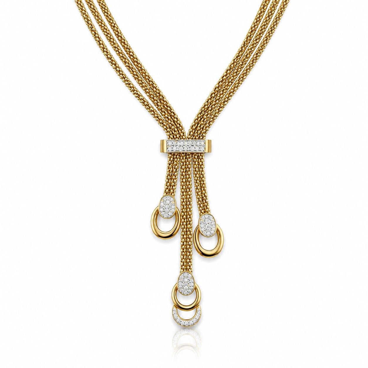 Sunkis Amara Everyday Triple Rope Chain Statement Necklace Waterproof
