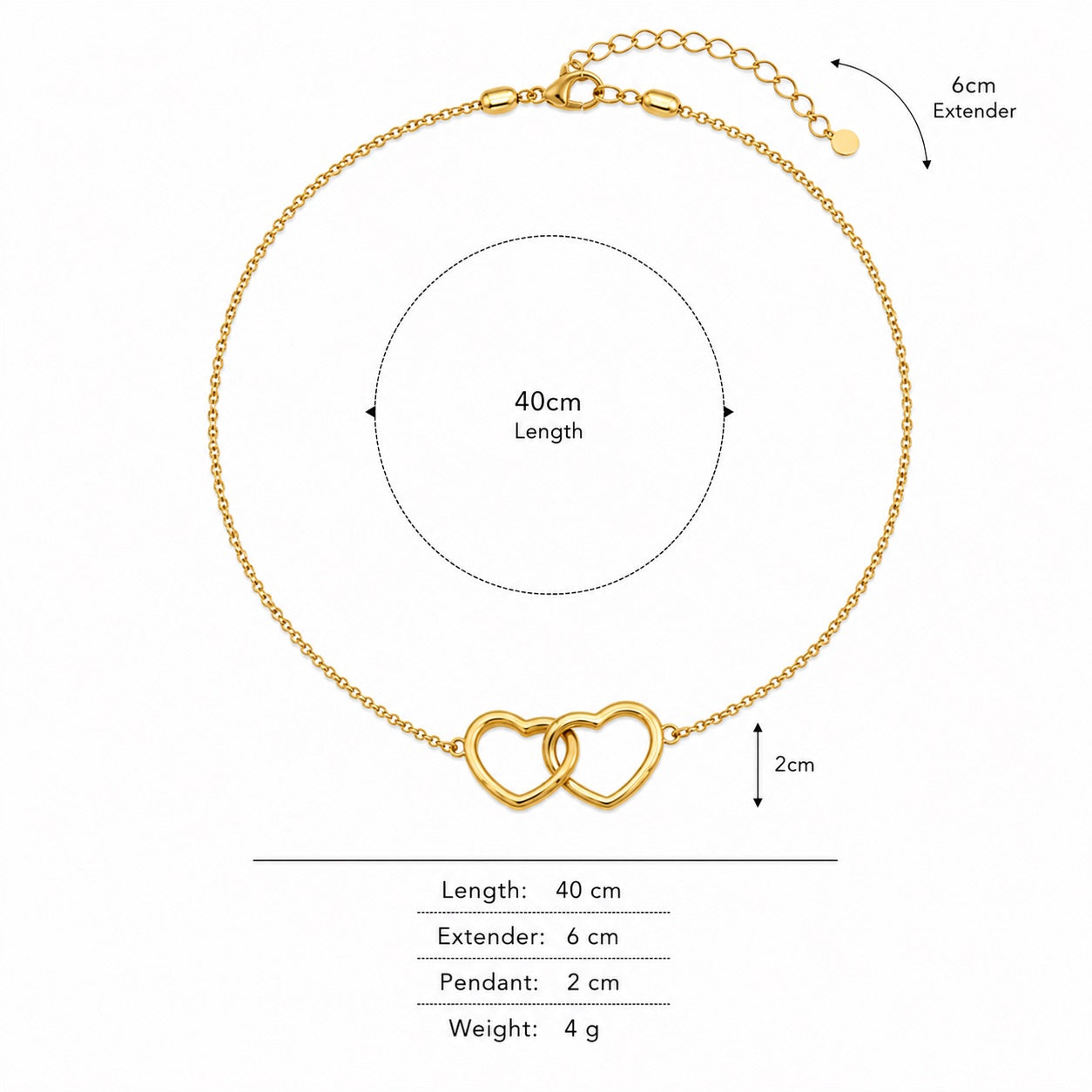 Sunkis Amore Gold Layering Necklace Waterproof