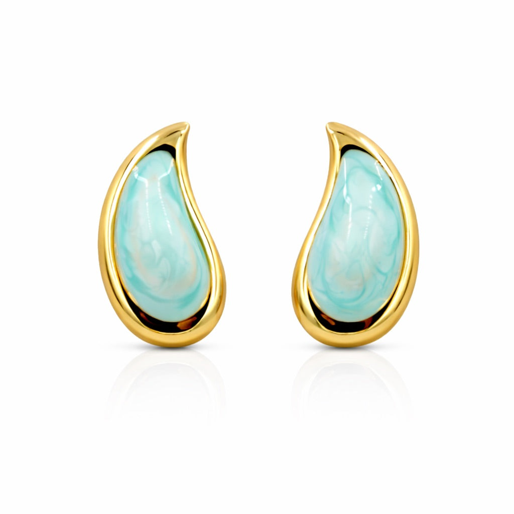 Sunkis Aqua Elevated Everyday Gold Earrings Hypoallergenic
