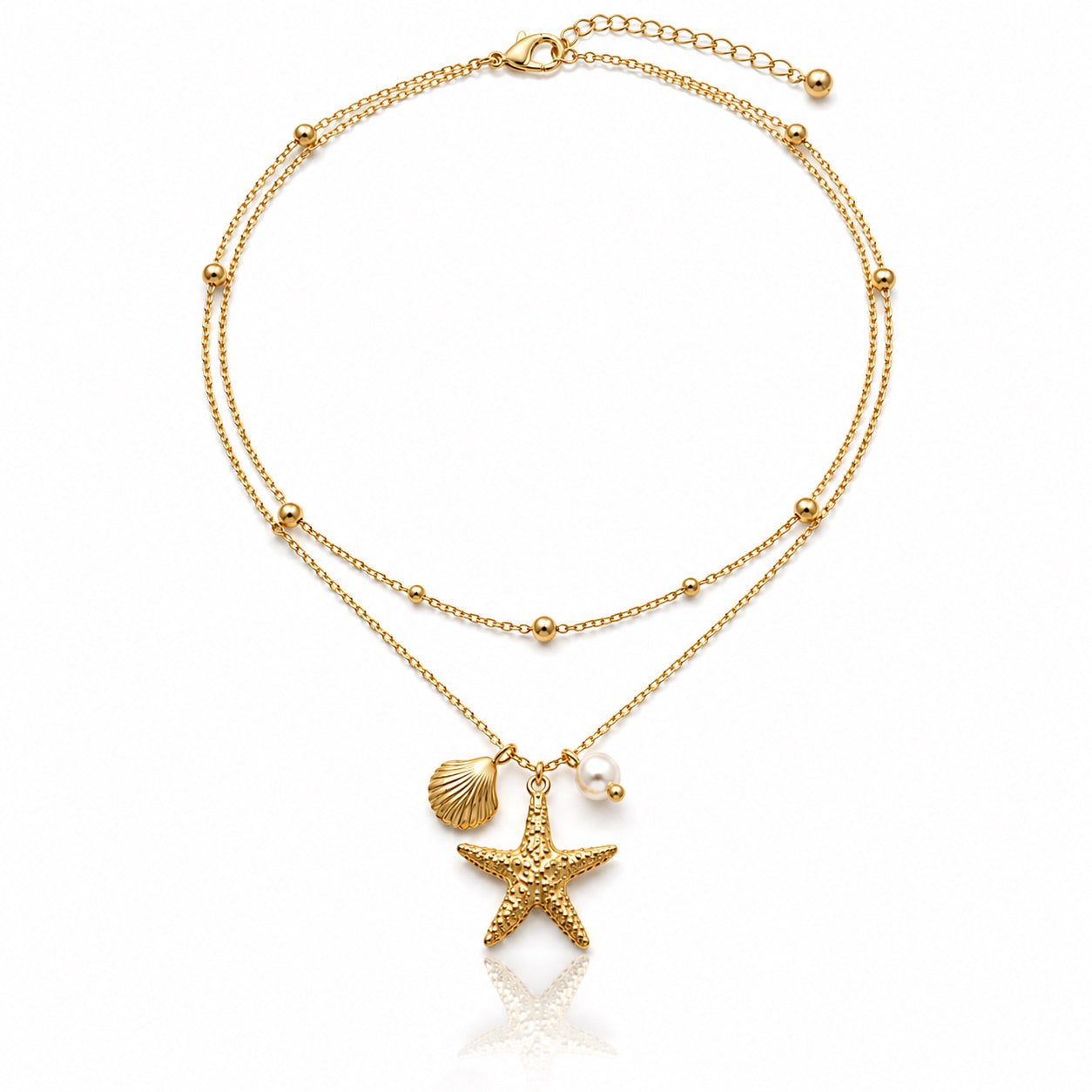 Sunkis Athena Double Layer Gold Necklace Waterproof