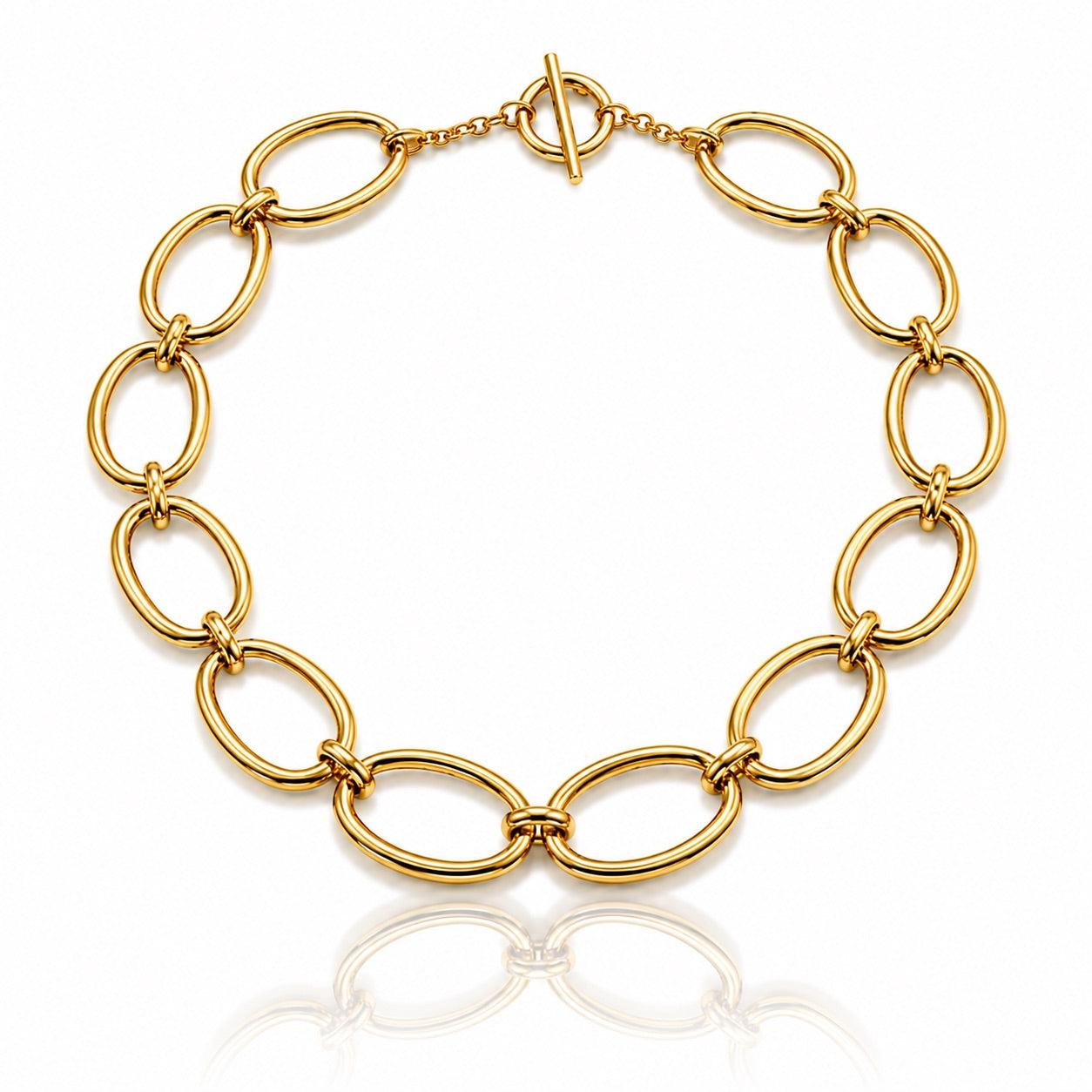 Sunkis Aurora Gold Link Chain Statement Necklace Waterproof
