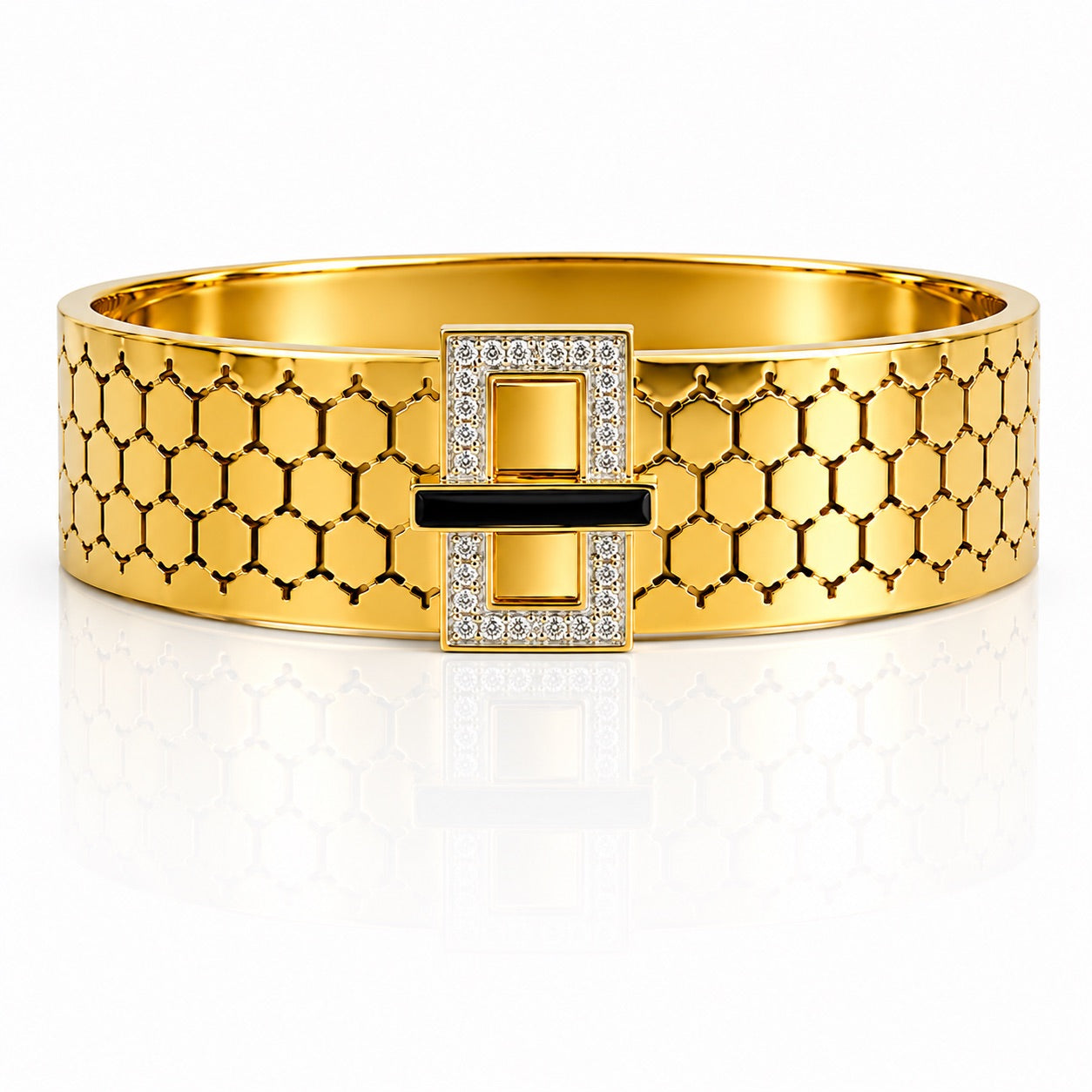 Sunkis Bellagio Gold Statement Bangle Waterproof
