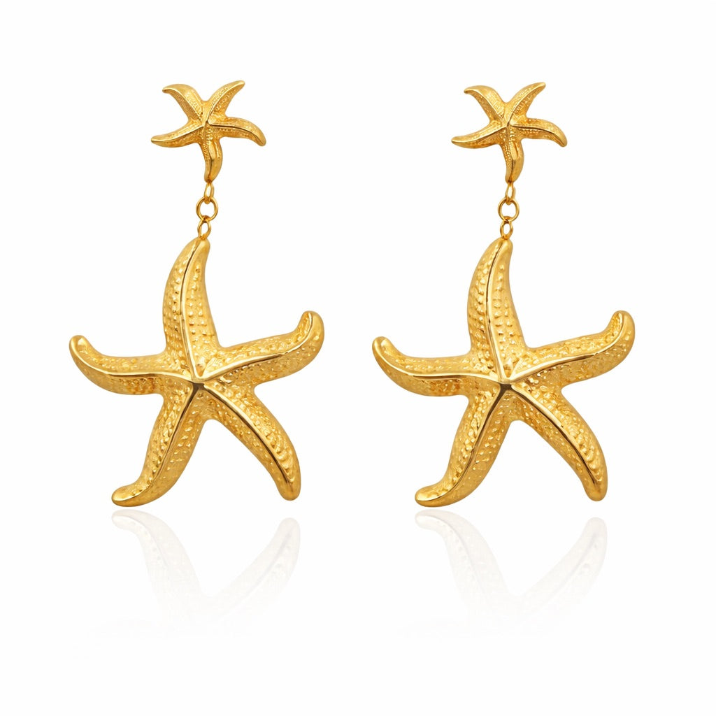 Sunkis Bellavita Gold Drop Stud Earrings Hypoallergenic