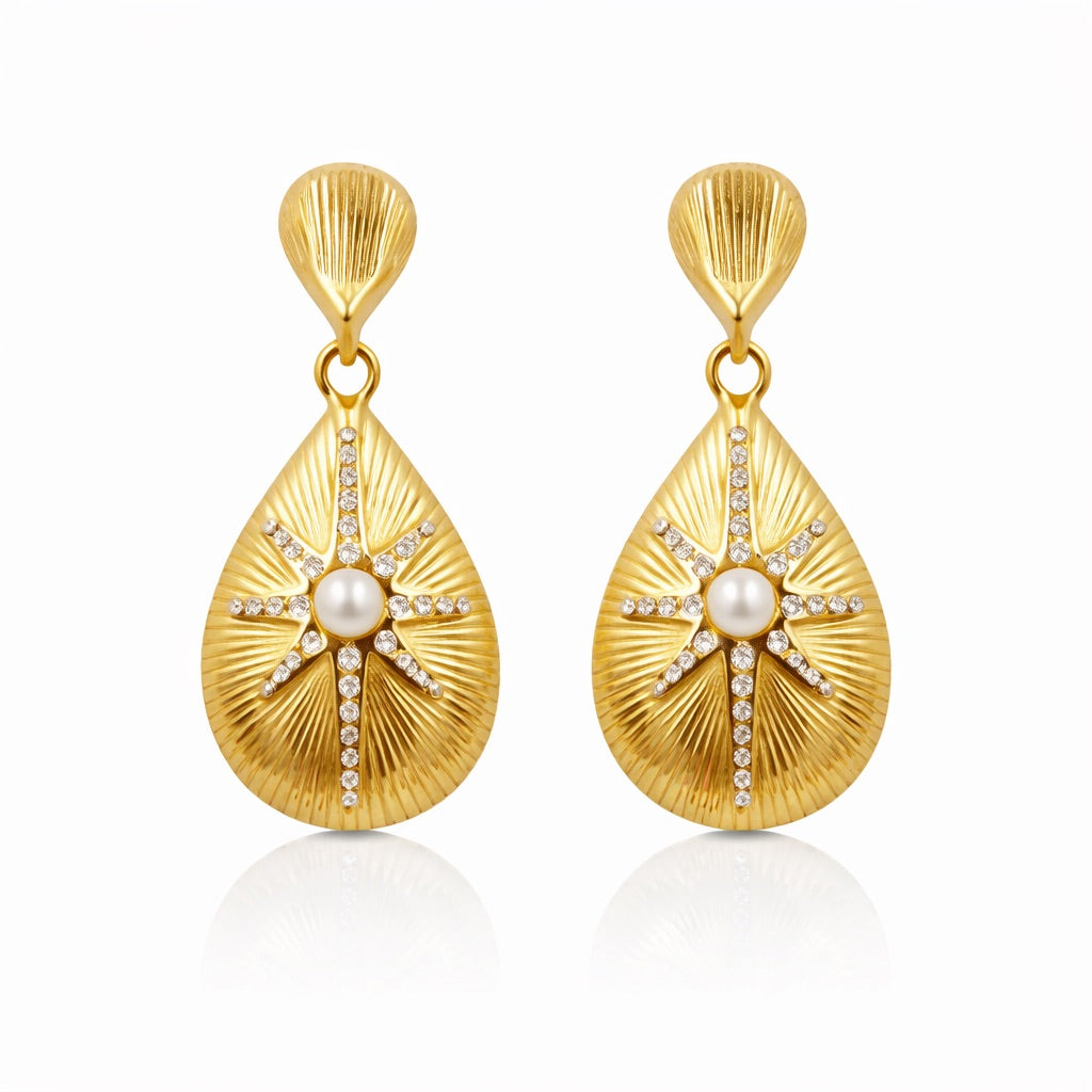 Sunkis Bellissima Gold Drop Earrings Hypoallergenic