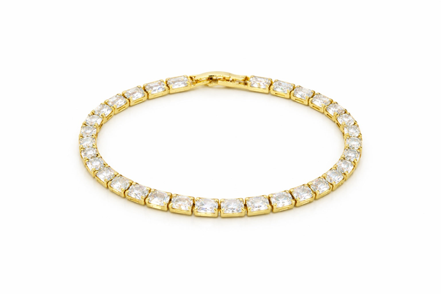 Sunkis Classic Gold Tennis Bracelet Hypoallergenic