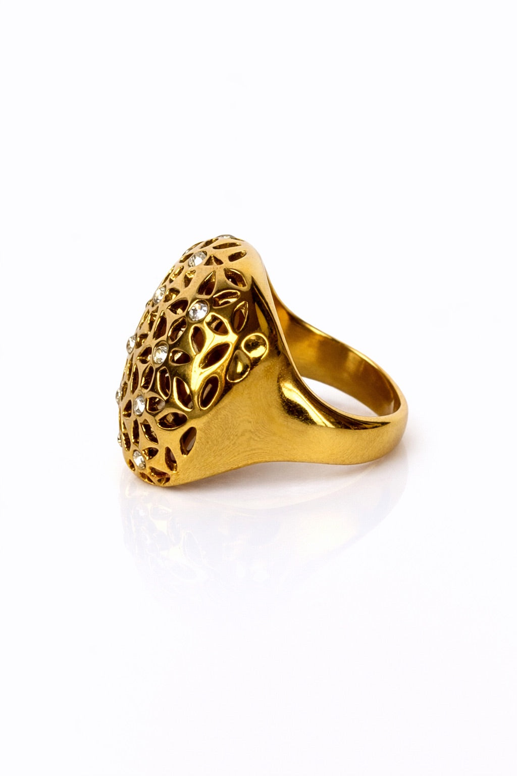 Sunkis Corallina Gold Statement Ring Waterproof