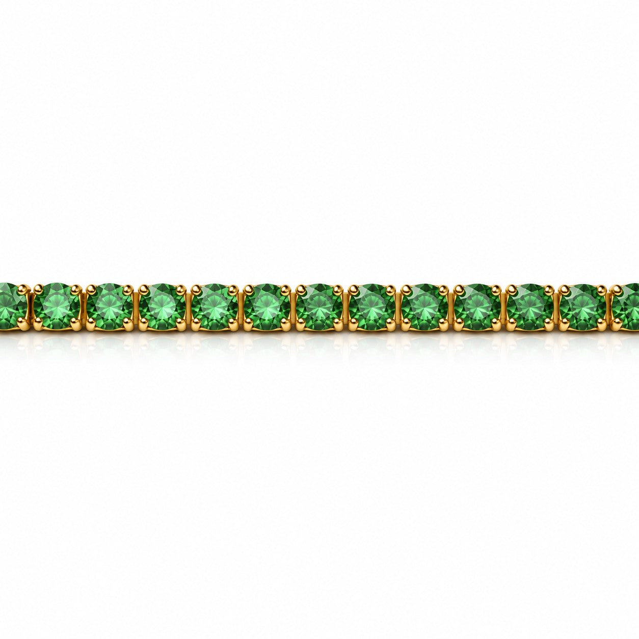 Sunkis Emerald Gold Tennis Bracelet Hypoallergenic