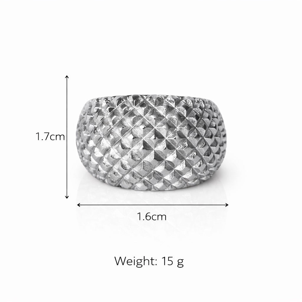 Sunkis Estelle Bold Silver Ring Waterproof
