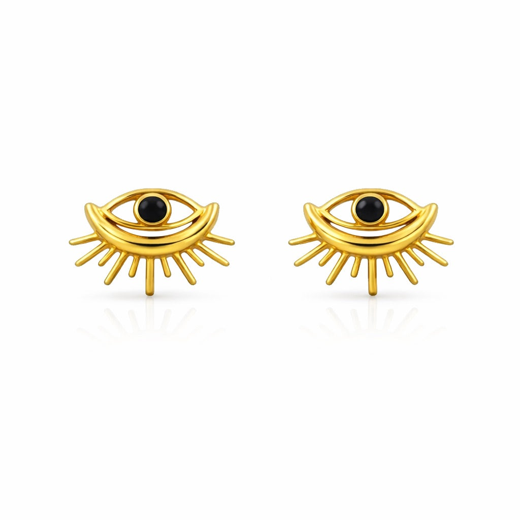 Sunkis Evil Eye Minimalist Gold Earrings Hypoallergenic