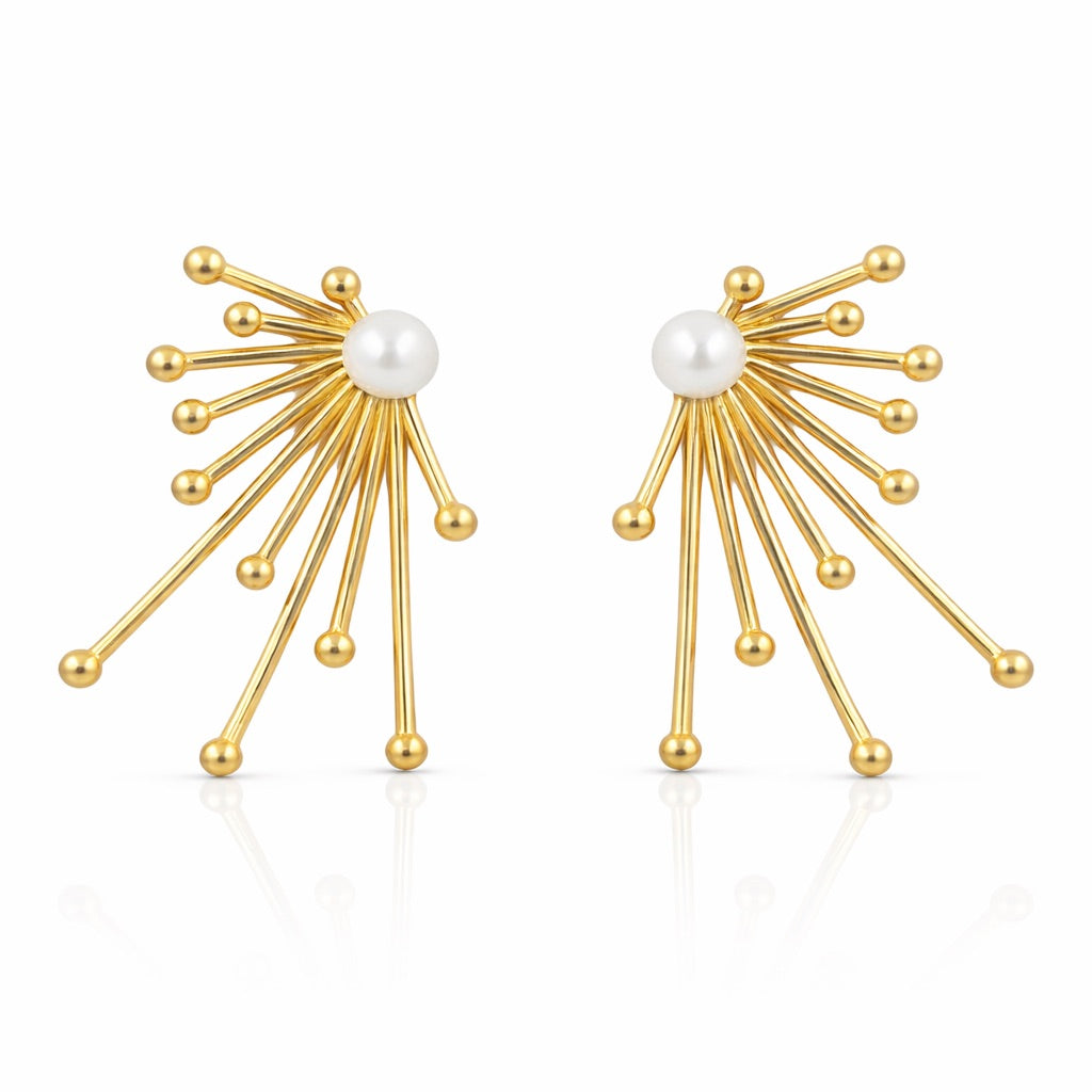Sunkis Fiorenza Gold Statement Earrings Hypoallergenic