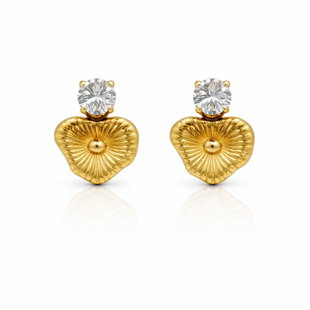 Sunkis Leonora Minimalist Gold Earrings Hypoallergenic