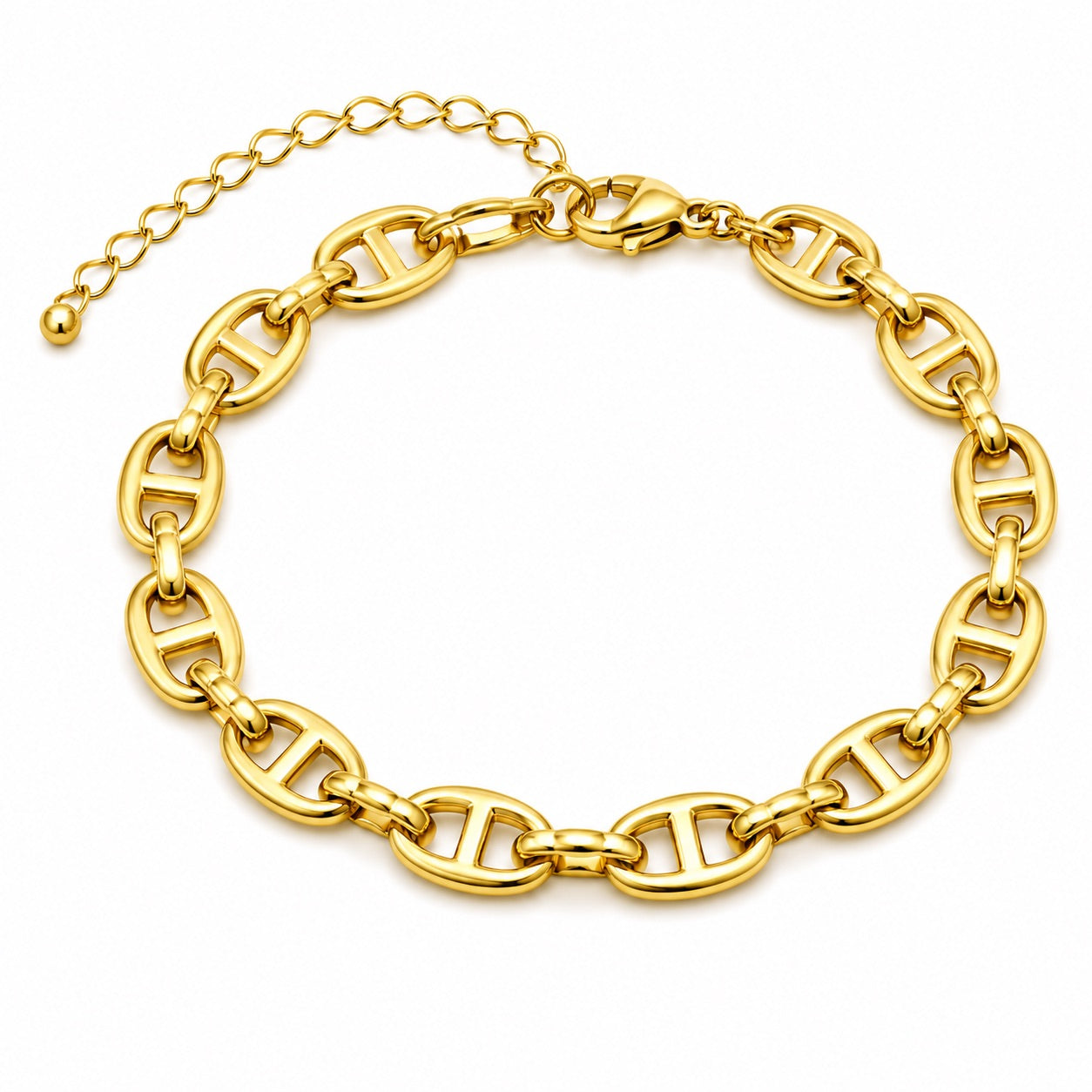 Sunkis Marea Gold Link Stackable Bracelet Hypoallergenic