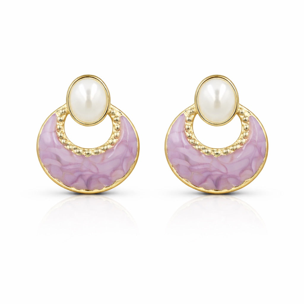 Sunkis Maristella Pearl Drop Stud Earrings Hypoallergenic