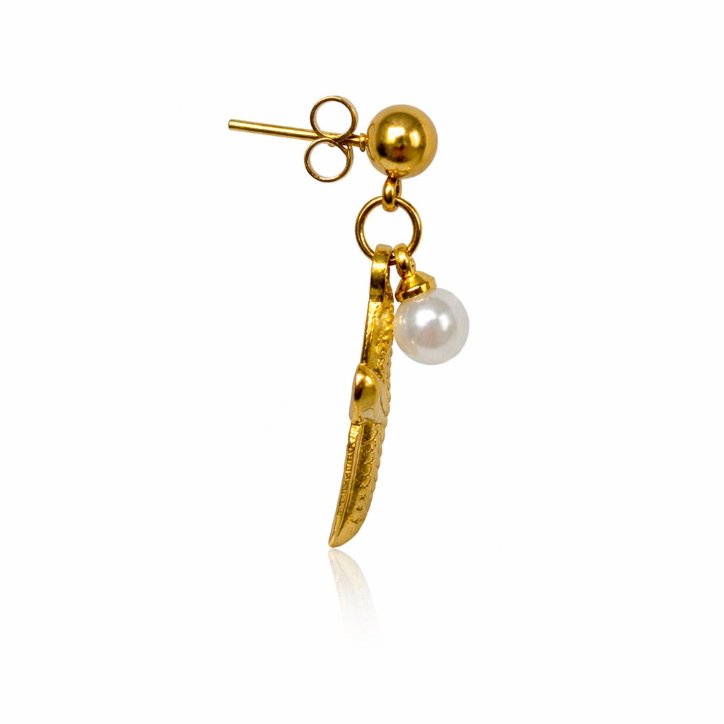 Sunkis Montebella Gold Drop Stud Earrings Hypoallergenic