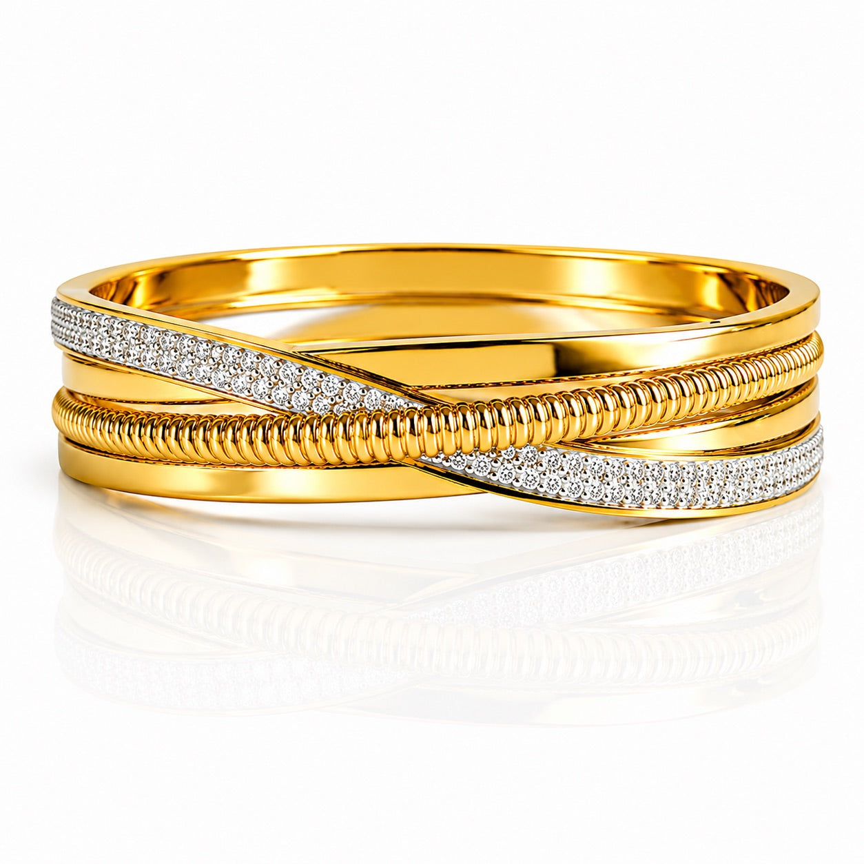 Sunkis Nera Gold Stacking Bangle Waterproof