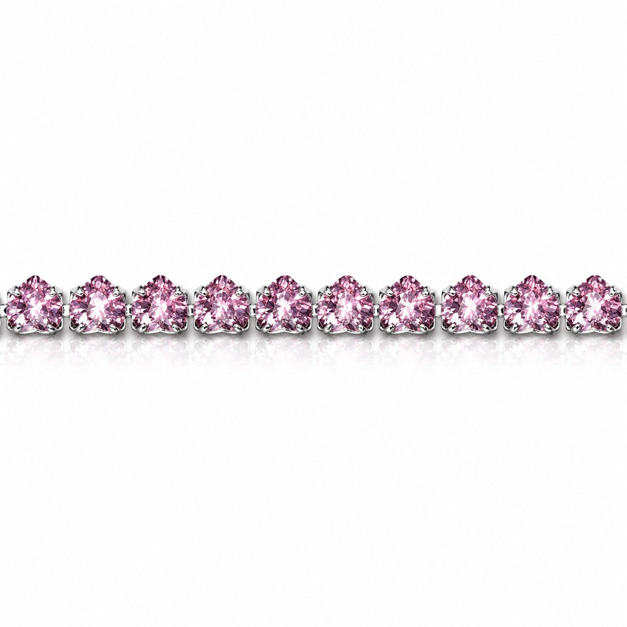 Sunkis Rosa Classic Silver Tennis Bracelet Hypoallergenic