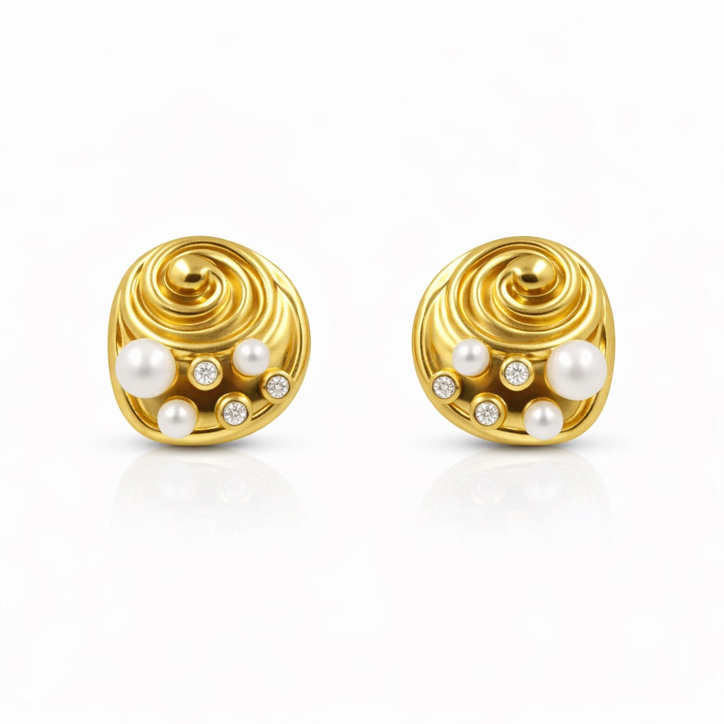Sunkis Rosalie Minimalist Gold Earrings Hypoallergenic