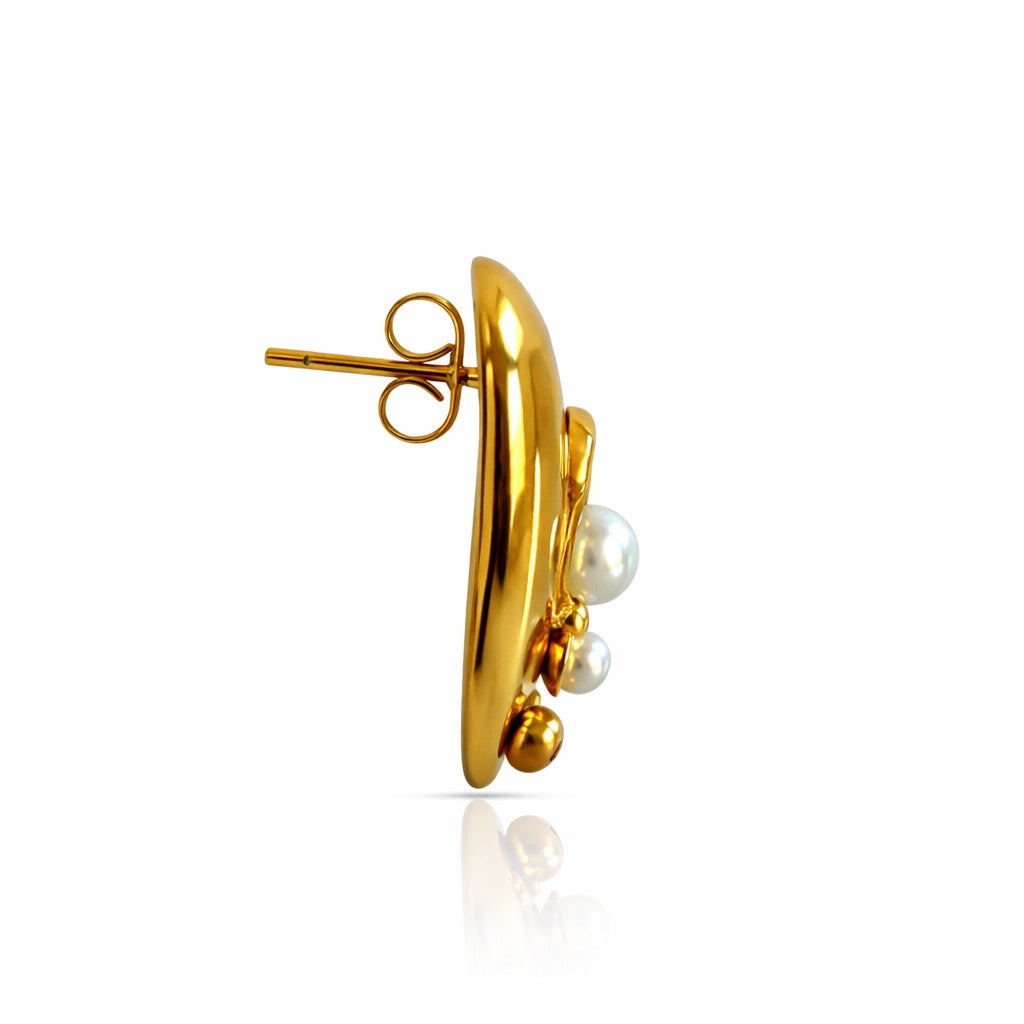 Sunkis Rosalie Minimalist Gold Earrings Hypoallergenic