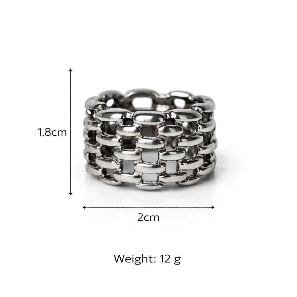 Sunkis Selene Bold Silver Ring Waterproof
