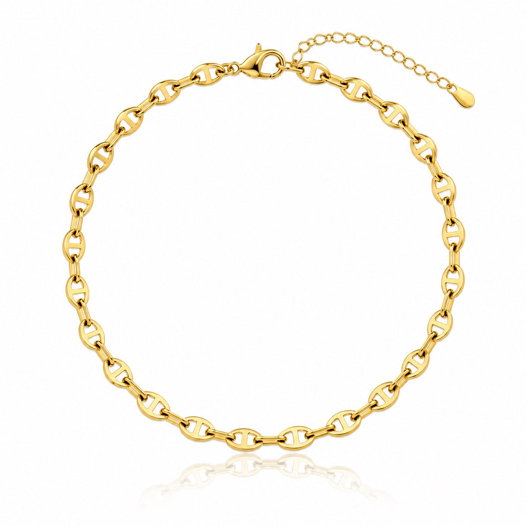 Sunkis Sicilia Gold Link Chain Necklace Waterproof