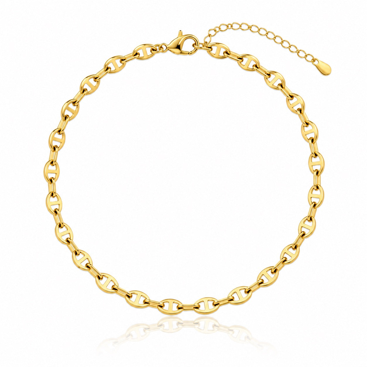 Sunkis Sicilia Gold Link Chain Necklace Waterproof
