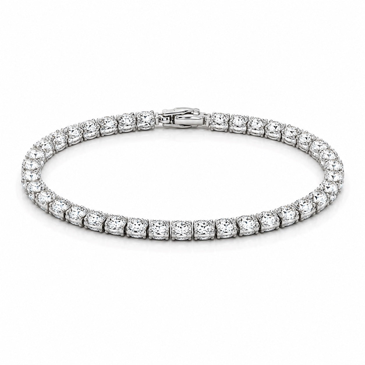 Sunkis Silver Classic Tennis Bracelet Hypoallergenic