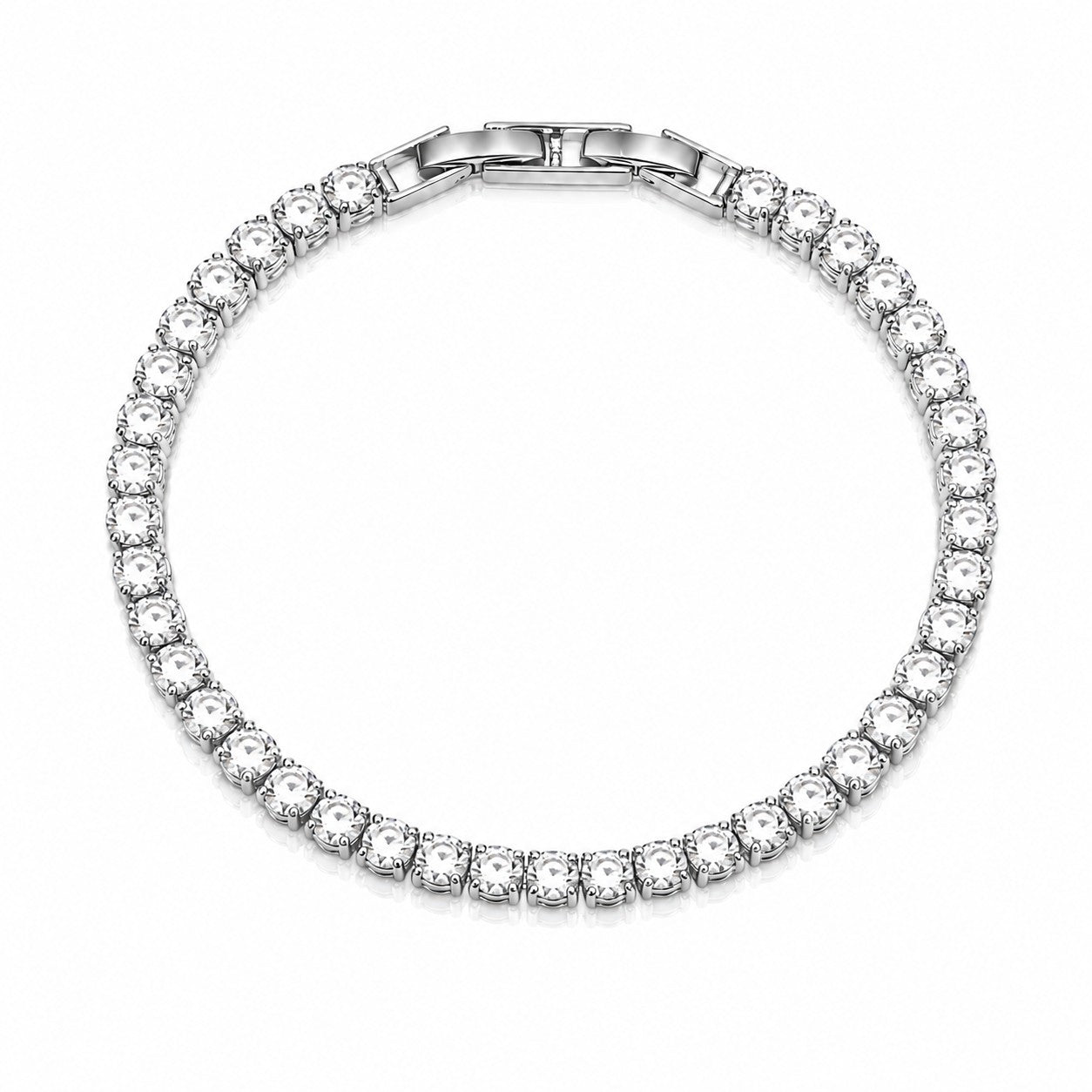 Sunkis Silver Classic Tennis Bracelet Hypoallergenic