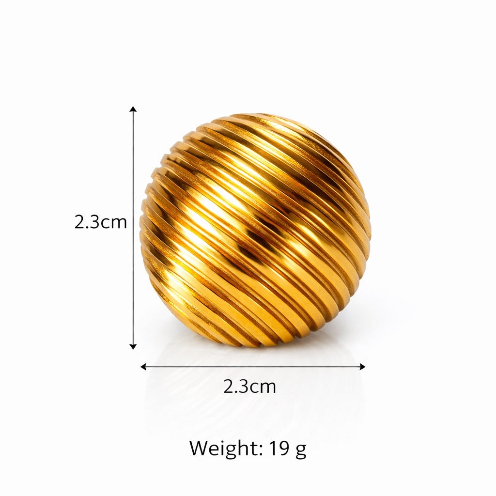 Sunkis Taormina Bold Gold Ring Waterproof
