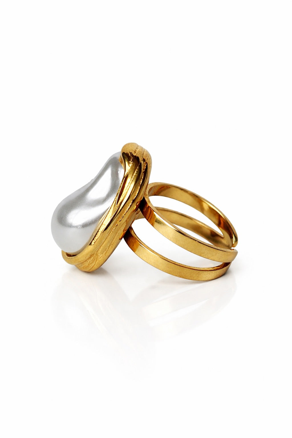 Sunkis Valencia Adjustable Gold Statement Ring Waterproof