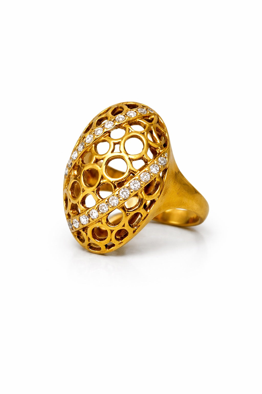Sunkis Vela Gold Statement Ring Waterproof