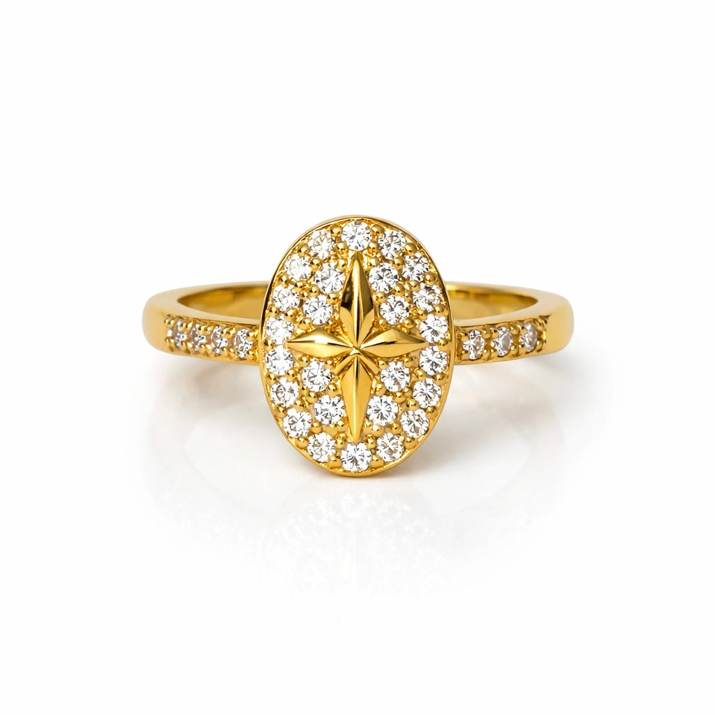 Sunkis Zafira Gold Adjustable Stacking Ring Waterproof