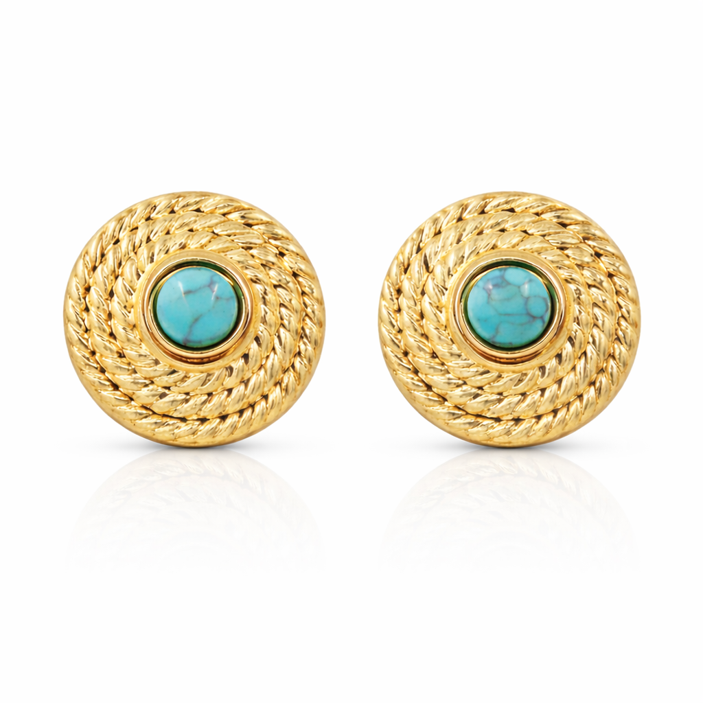 Turquoise Soleil Stud Earrings