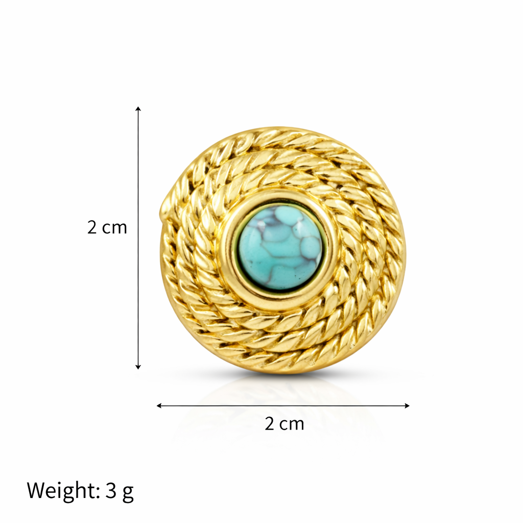 Turquoise Soleil Stud Earrings