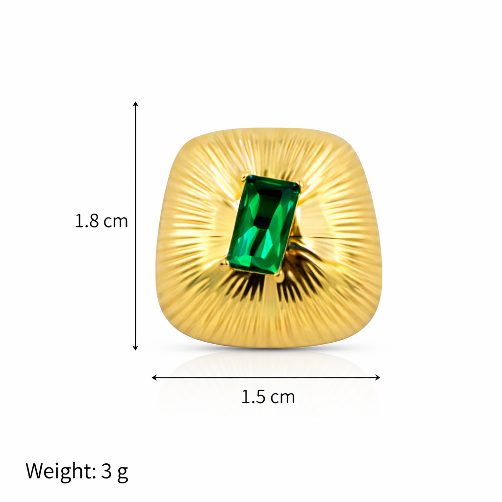 Verde Gold Stud Earrings