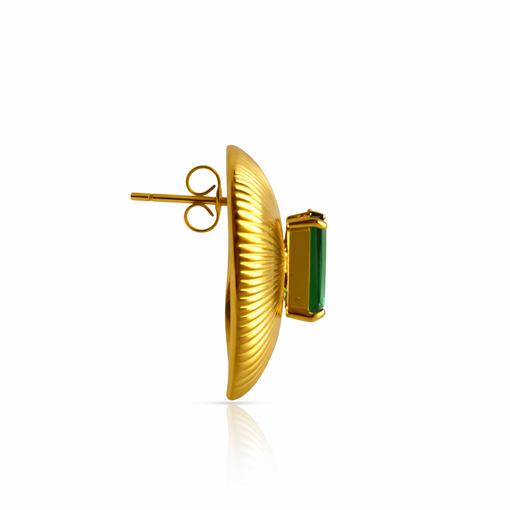 Verde Gold Stud Earrings