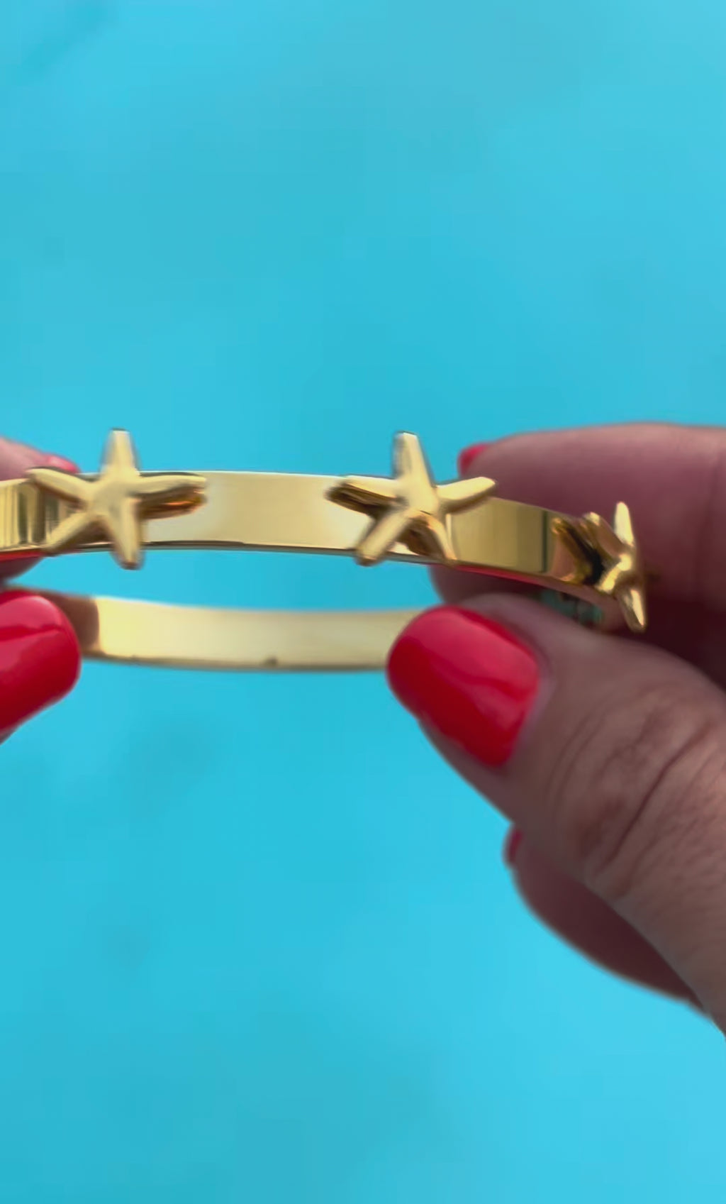 Gold Starfish Bangle