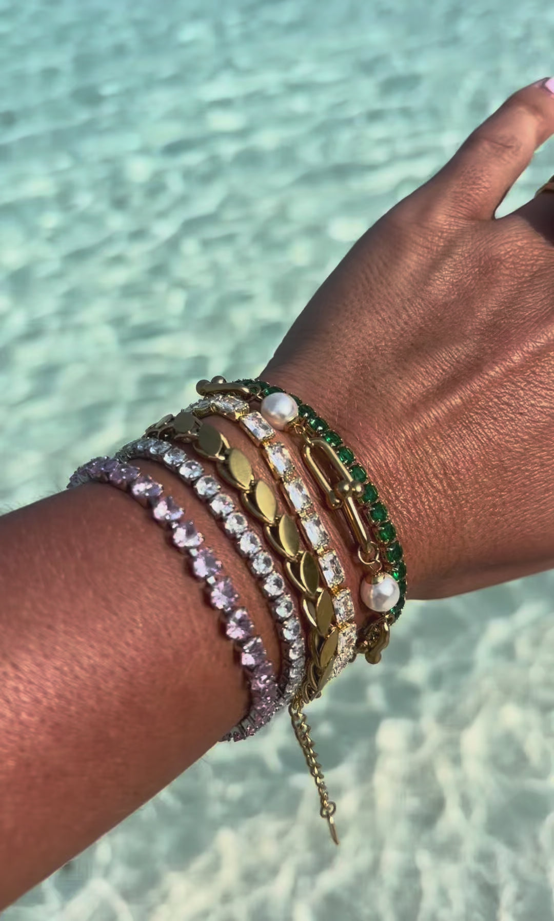 Pink Tennis Bracelet