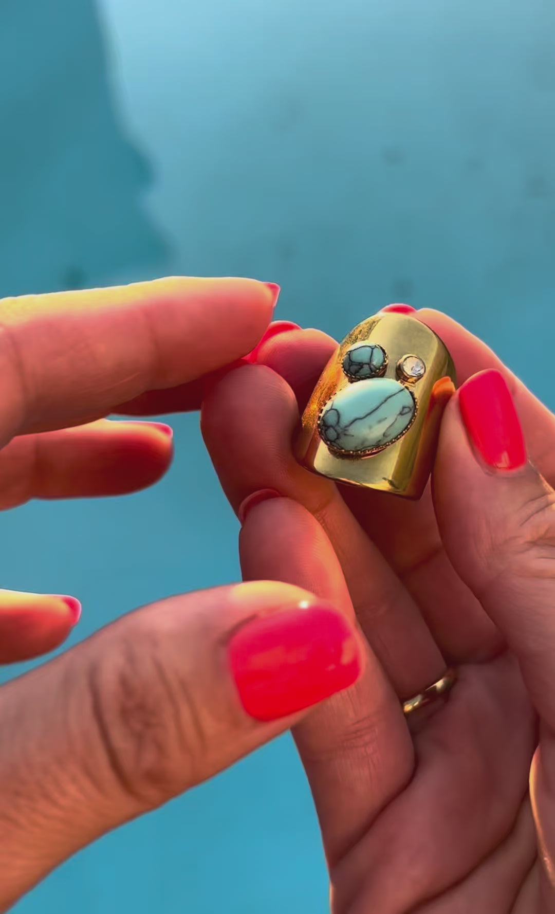 Azure Muse Adjustable Ring