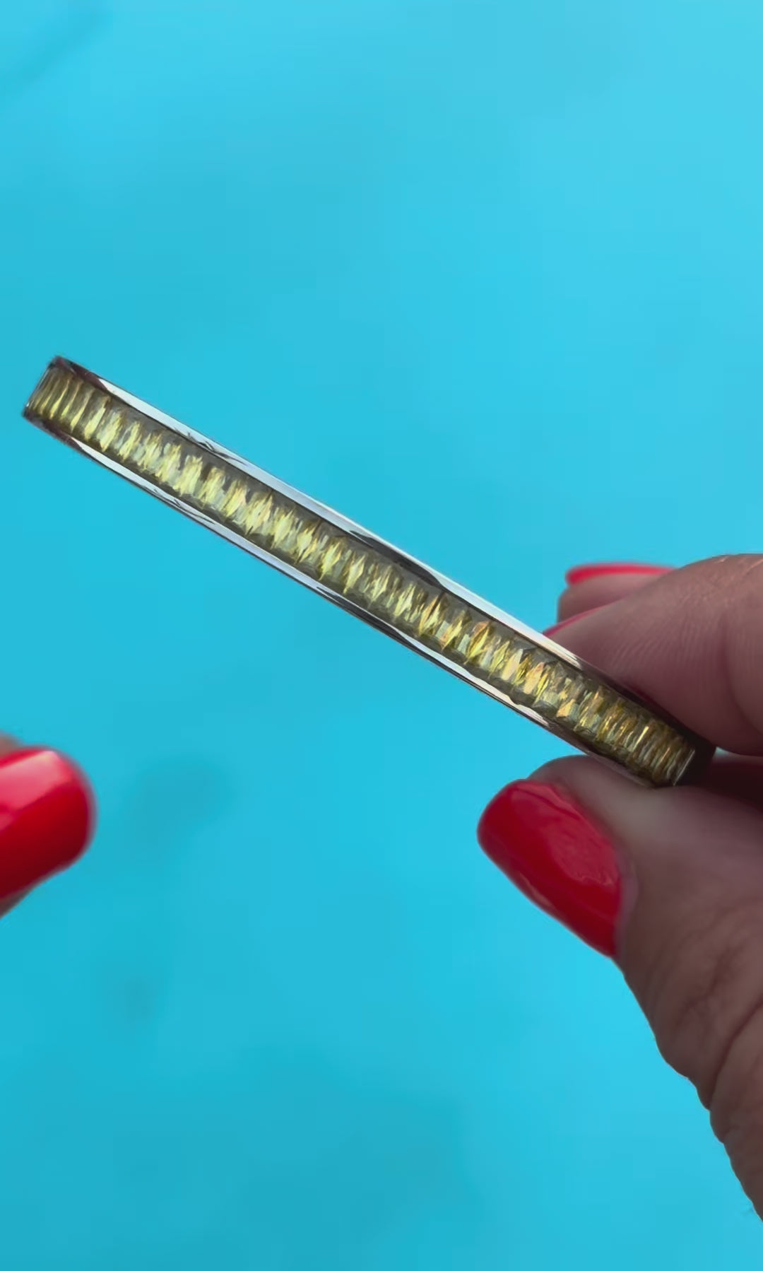 Lena Silver Crystal Bangle
