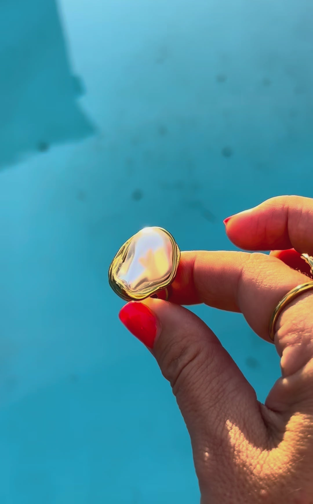 Luna Pearl Adjustable Ring