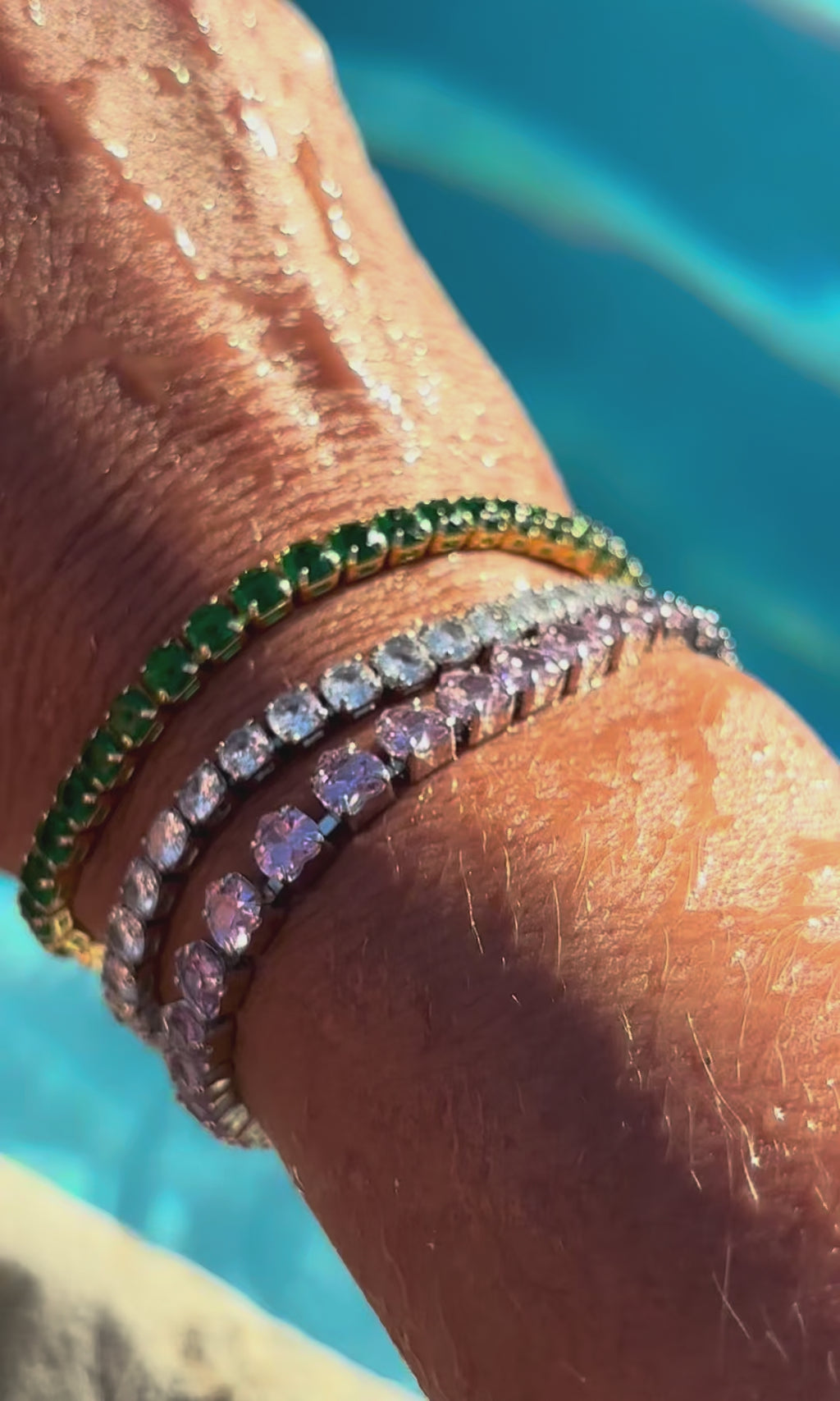 Pink Tennis Bracelet